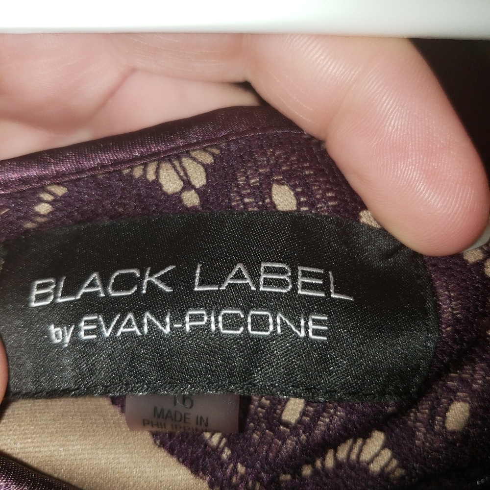 Black Label by Evan Picone Purple Dress
